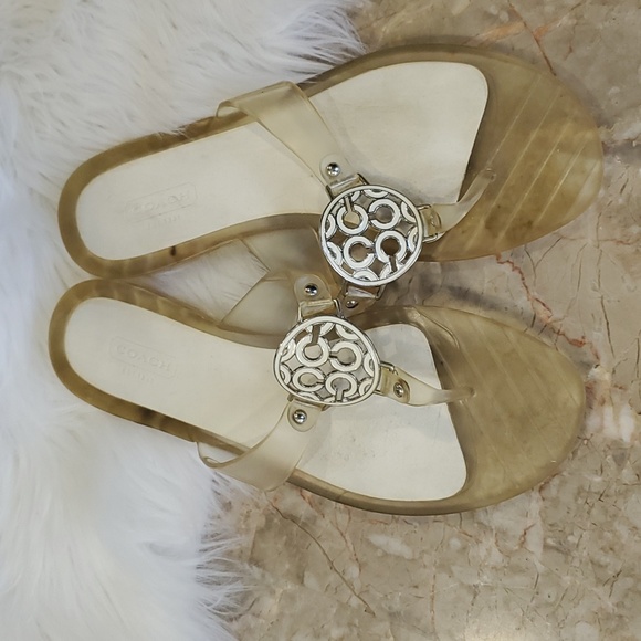 Coach jelly open toe sandals size 7.5 - Picture 8 of 14
